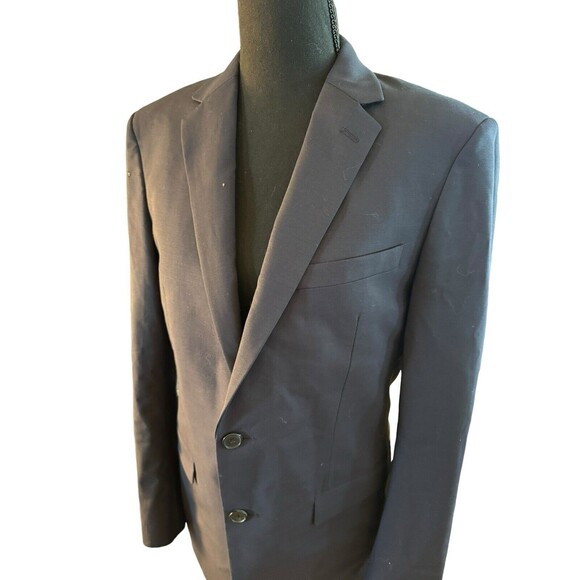 Theory Wool Blend Blazer Suit Two Button Vented Lined Navy Blue Women Size 38 R - Picture 3 of 10